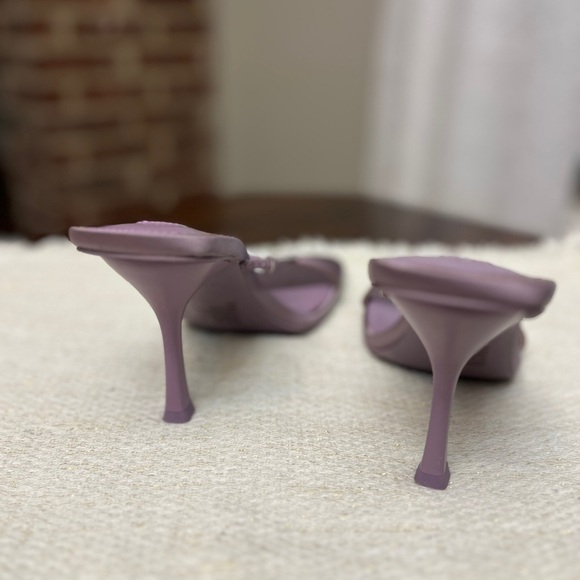 Steve Madden Aislinn Heeled Sandal Size 7 Purple Satin Rhinestone Detail Formal - Picture 9 of 13